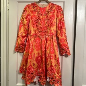 NWT Burryco Orange & Yellow Dress sz S/2